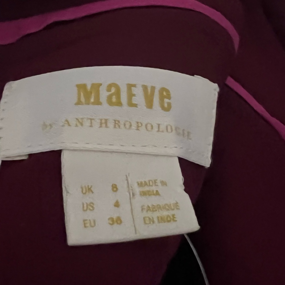 Anthropologie Maeve Burgundy Red Floral Textured Beatrice Quilted Mini Skirt - Picture 4 of 13
